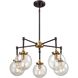Boudreaux 5 Light 23 inch Antique Gold with Matte Black Chandelier Ceiling Light