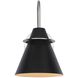 Talia 1 Light 9 inch Brushed Nickel/Matte Black Vanity Light Wall Light