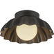 Alora Mood Soleil LED 10 inch Matte Black and Opal Glass Bath Vanity Wall Light