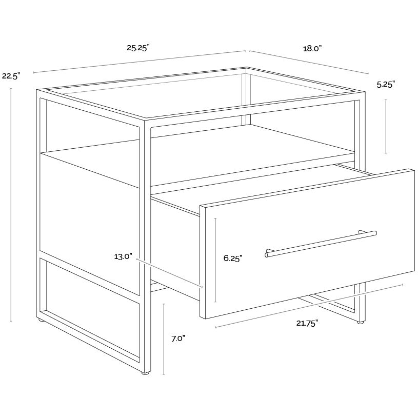 Venice 25.25 X 22.5 inch Oyster Shagreen Night Stand