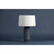 Broderick 26.5 inch 60.00 watt Aged Brass and Grey Blue Reactive Ceramic Table Lamp Portable Light