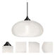 Bana 1 Light Black Cord Pendant Ceiling Light