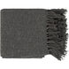 Tilda 60 X 50 inch Charcoal Throw, Rectangle