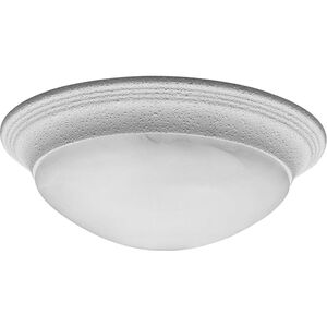 Alabaster Glass 2 Light 14.00 inch Flush Mount