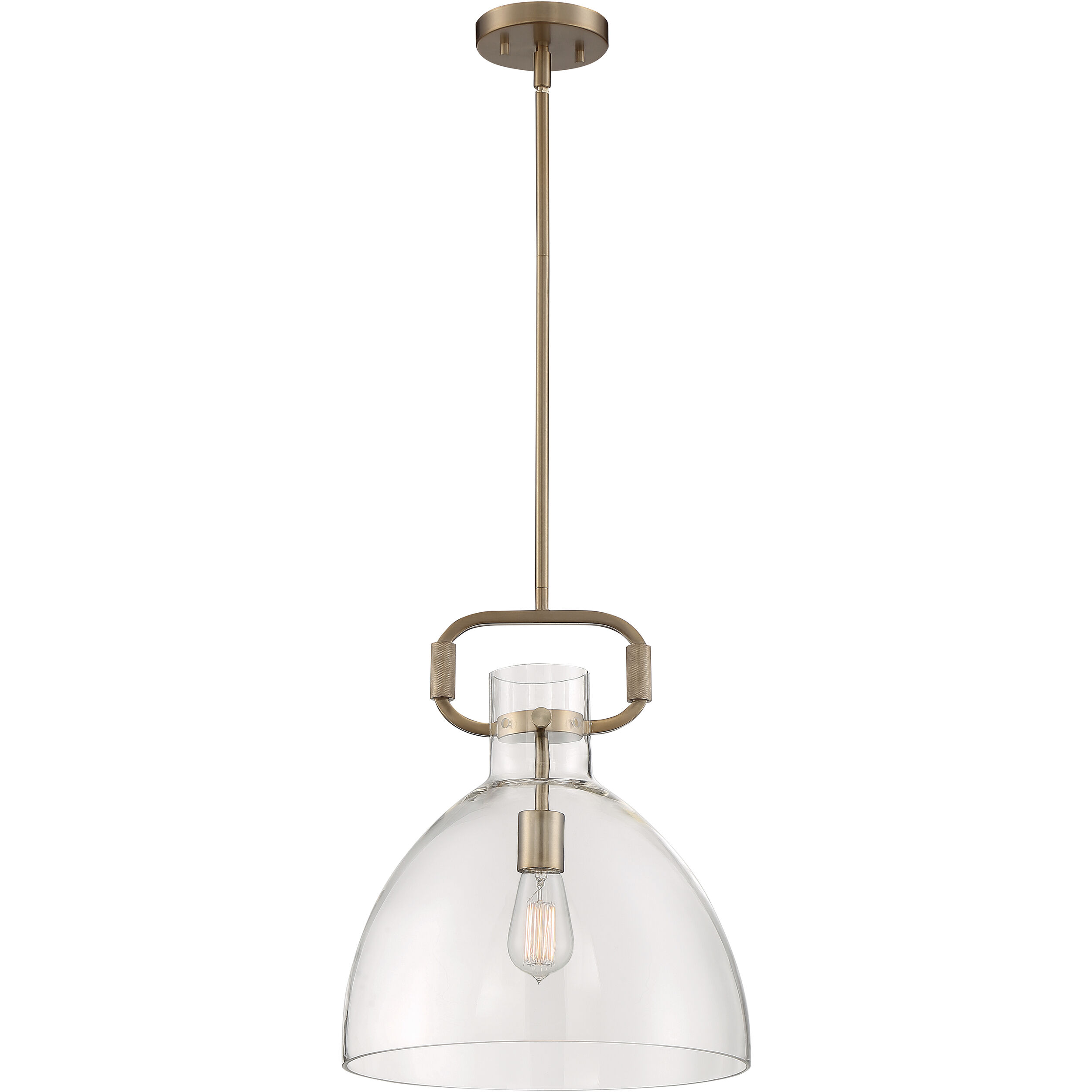 Teresa 1 Light 14 inch Burnished Brass Pendant Ceiling Light