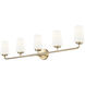 Montford 5 Light 40 inch Modern Gold Bath Vanity Light Wall Light