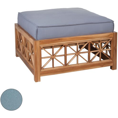Guild Master 32 X 32 inch Sea Green Outdoor Cushion, Square Ottoman Cushion