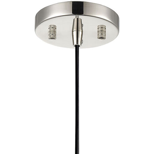 Boudreaux 1 Light 6 inch Matte Black with Polished Nickel Mini Pendant Ceiling Light