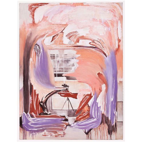 Formal Parlor Pink with Gloss White Framed Wall Art