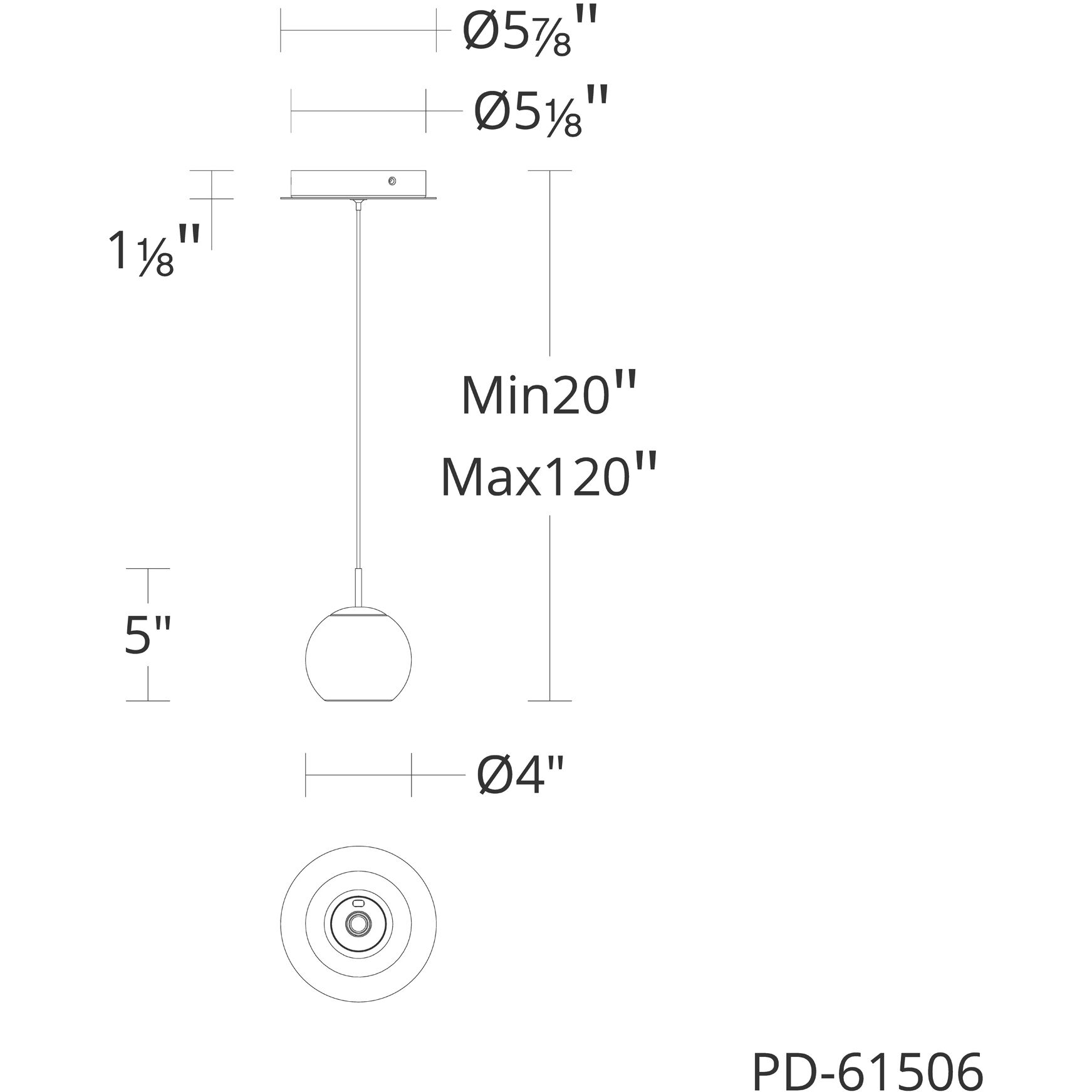 Close Encounters LED 6 inch White Pendant Ceiling Light, dweLED