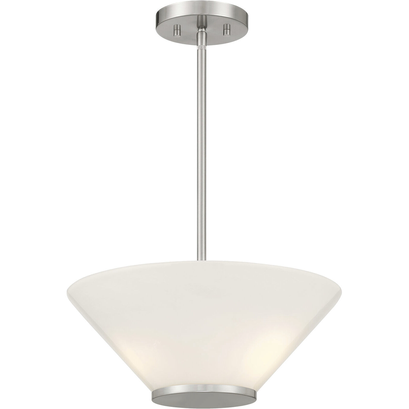 Blair 3 Light 15 inch Satin Nickel Convertible Semi-Flush or Pendant Ceiling Light