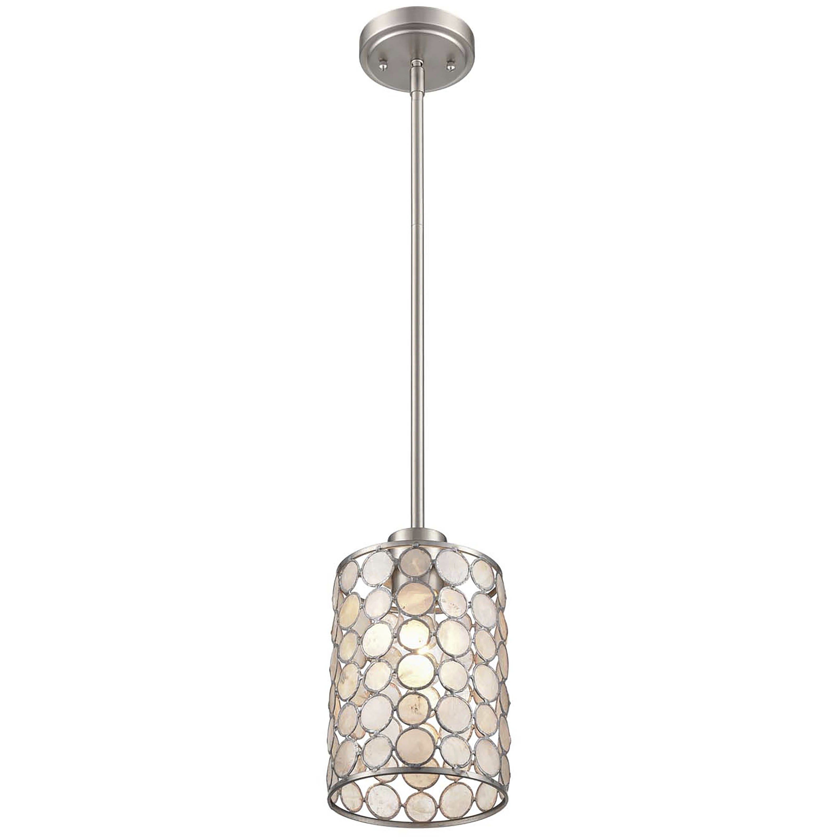Sagamore 1 Light 6 inch Brushed Nickel with Natural Mini Pendant Ceiling Light