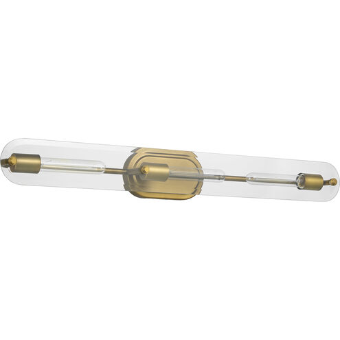 Teton 3 Light 34 inch Natural Brass Bathroom Vanity Light Wall Light