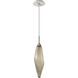 Rock Crystal LED 4.7 inch Beige Silver Pendant Ceiling Light in Metallic Beige Silver, Chilled Bronze, 2700K LED