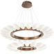 Fiori LED Burnished Bronze Chandelier Ceiling Light, Radial Ring