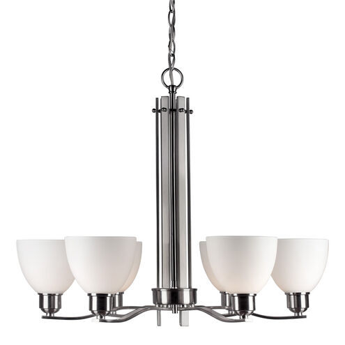 Signature 6 Light 28 inch Brushed Nickel Chandelier Ceiling Light