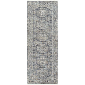 Margaret 86.61 X 31.5 inch Black/Blue/Charcoal/Gray/Taupe Machine Woven Rug in 2.5 x 7.25