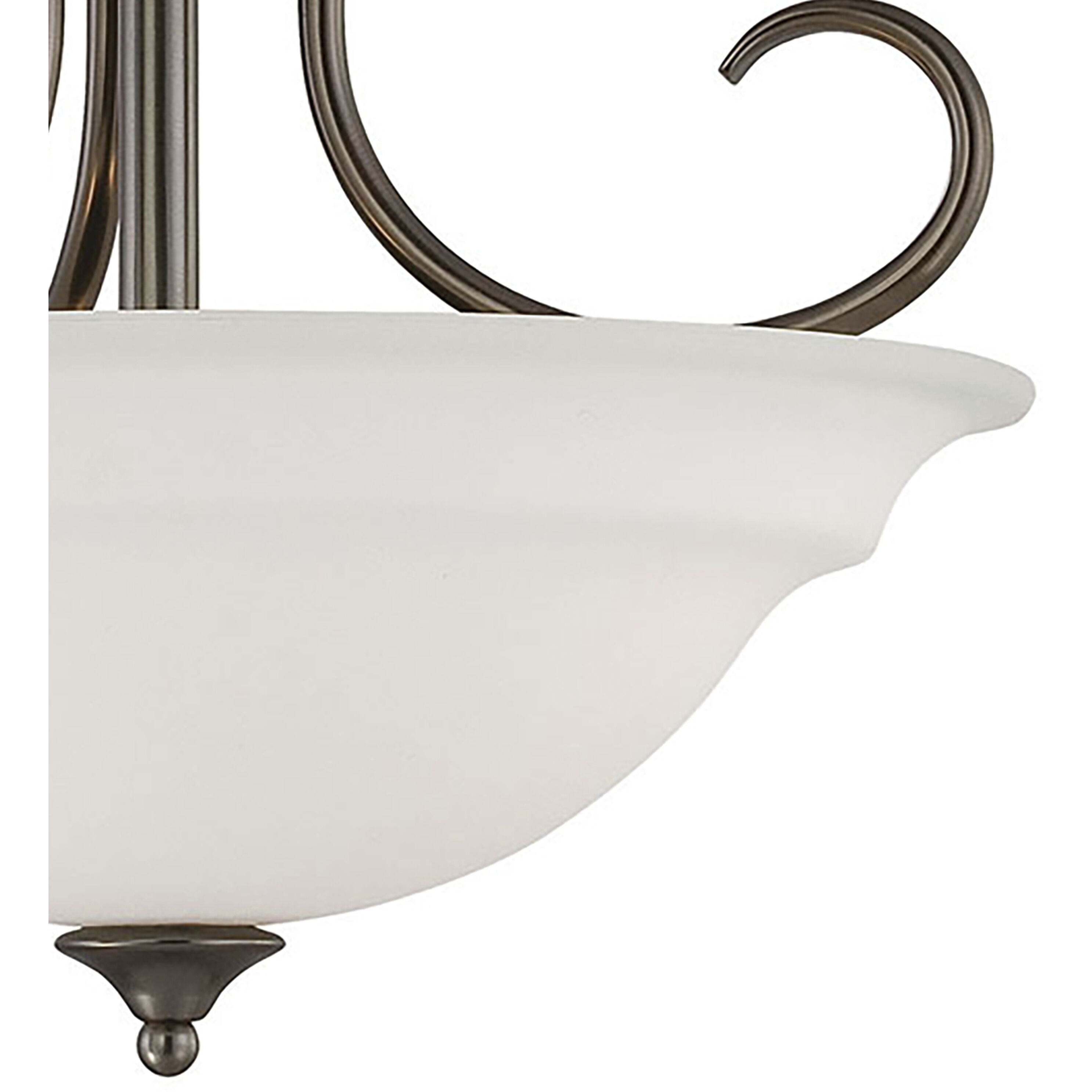 Bella 3 Light 16 inch Oiled Bronze Semi Flush Mount Ceiling Light