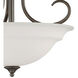 Bella 3 Light 16 inch Oiled Bronze Semi Flush Mount Ceiling Light