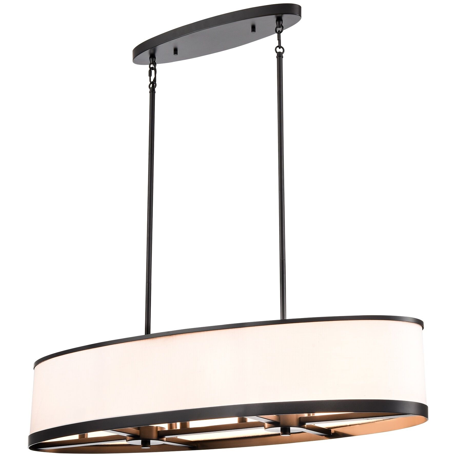 High Street 8 Light 38 inch Black Pendant Ceiling Light