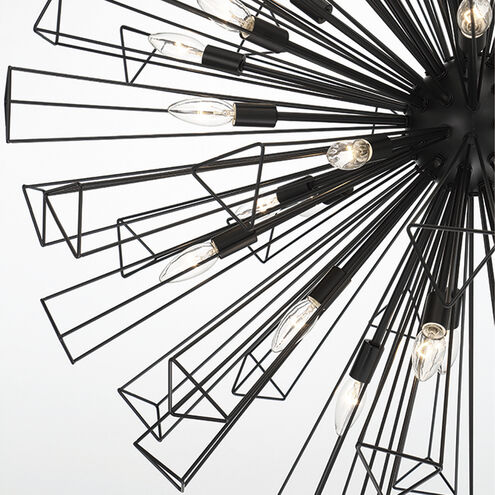 Dendelio 35 Light 54 inch Black Chandelier Ceiling Light