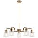 Aivian 5 Light 30 inch Weathered Brass Chandelier Ceiling Light, 1 Tier Medium