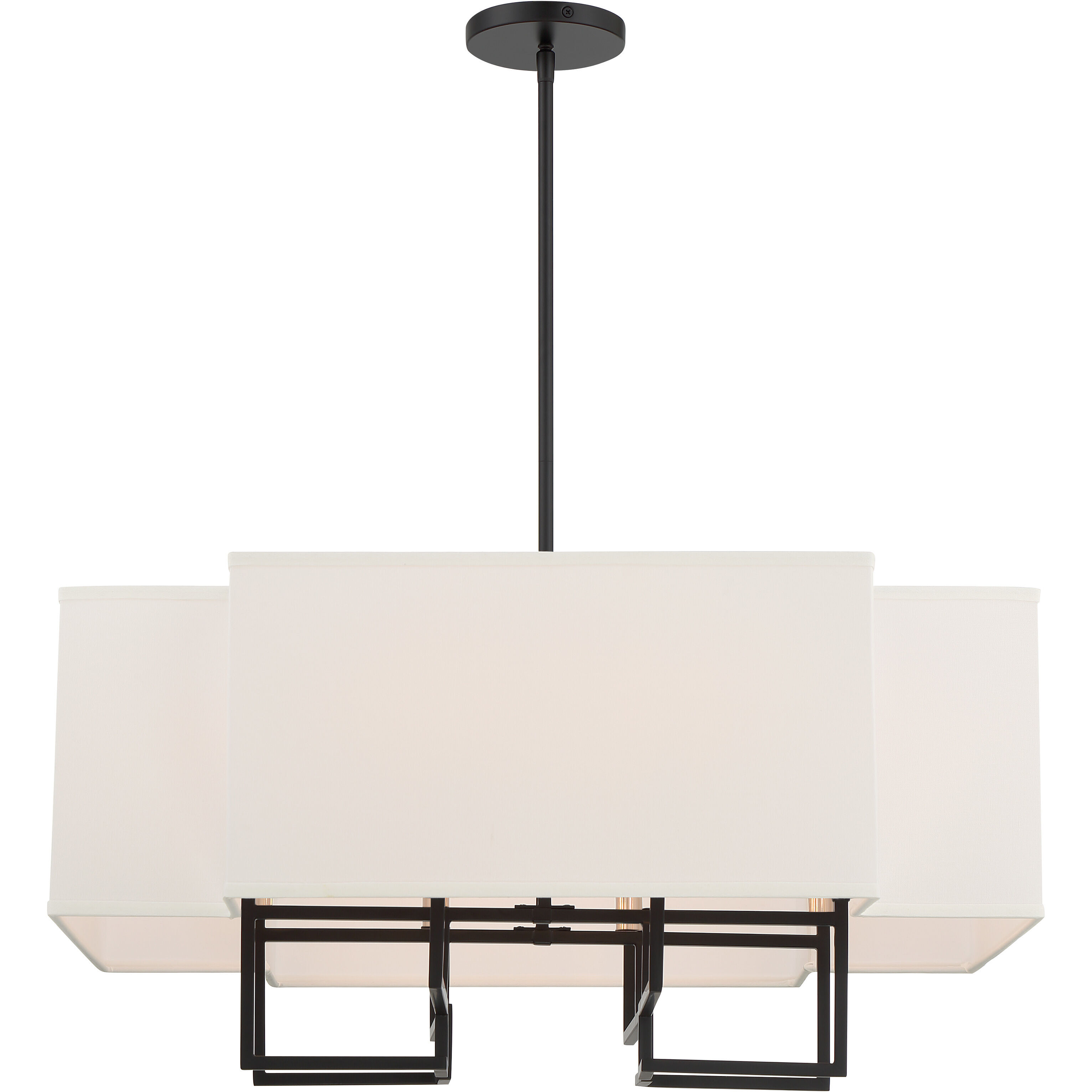 Upham Estates 8 Light 28 inch Coal /Polished Nickel Pendant Ceiling Light