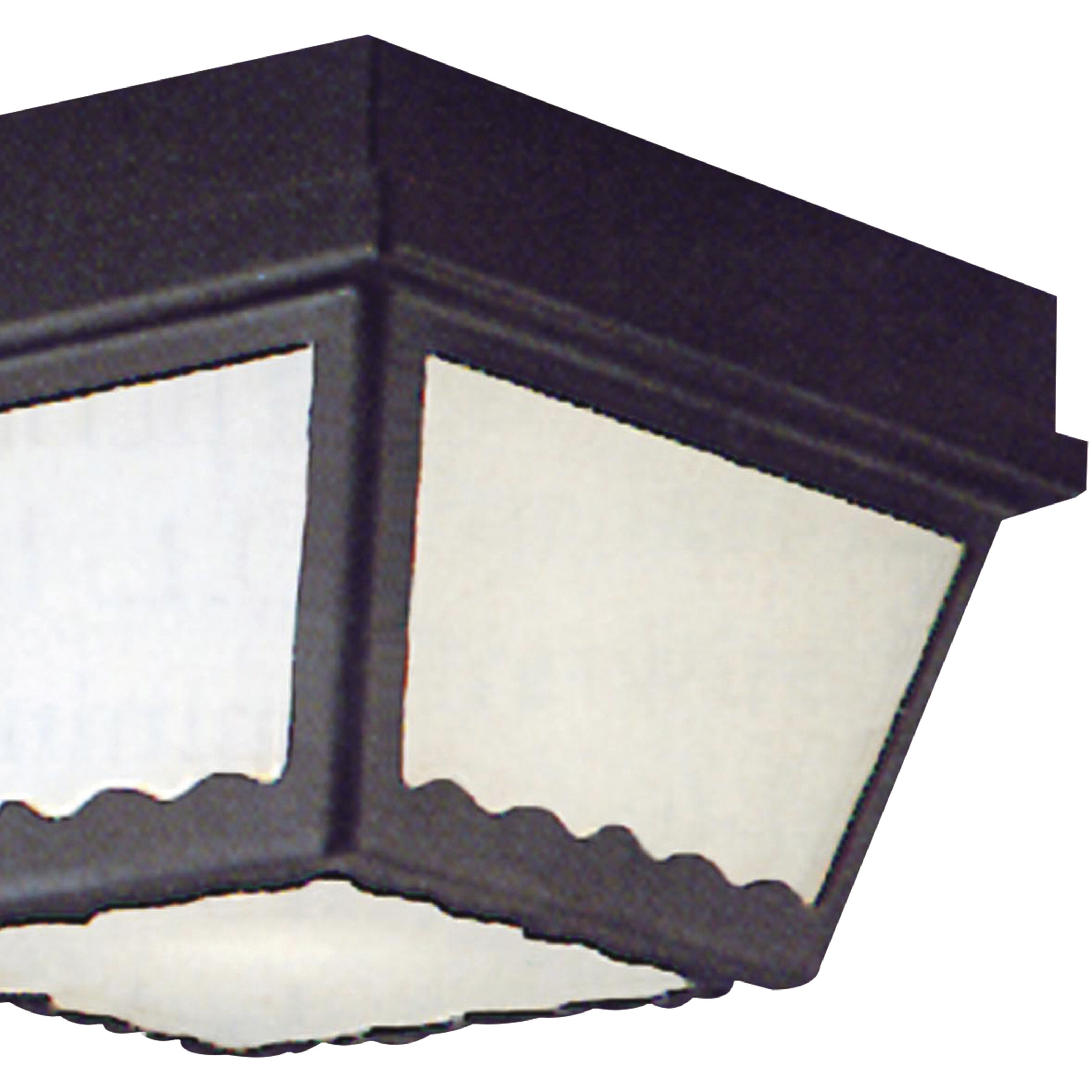 Wavy 2 Light 9.5 inch Black Outdoor Flush Mount