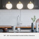 Hepburn 3 Light 7.25 inch Modern Brass Linear Cluster Pendant Ceiling Light, Medium