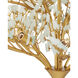 Fiorella 12 Light 34 inch Contemporary Gold Leaf Chandelier Ceiling Light