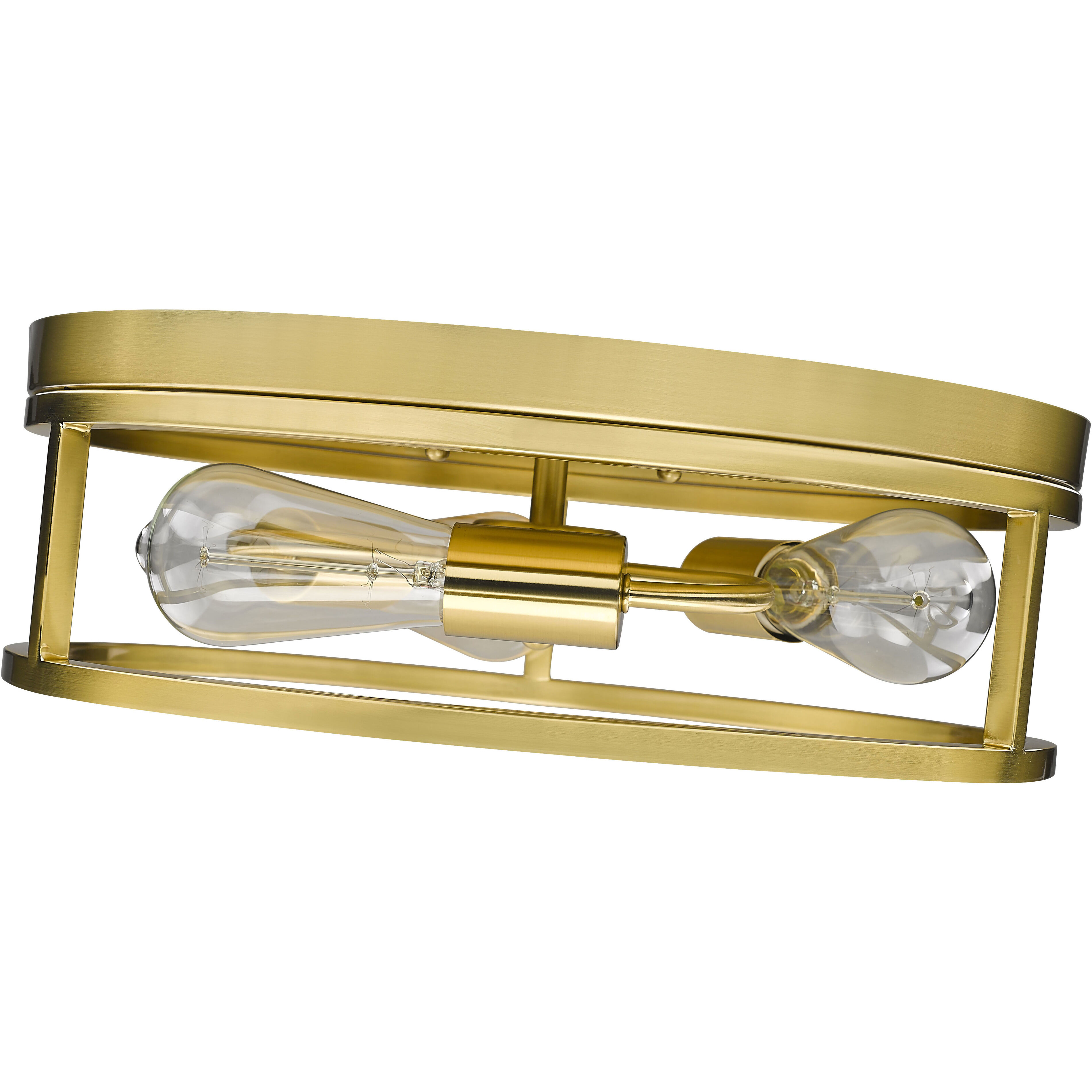 Canada 3 Light 16 inch Gold Flush Mount Ceiling Light