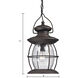 Village Lantern 1 Light 8 inch Weathered Charcoal Outdoor Pendant
