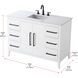 Millie 48 X 35 inch White Bathroom Vanity Cabinet