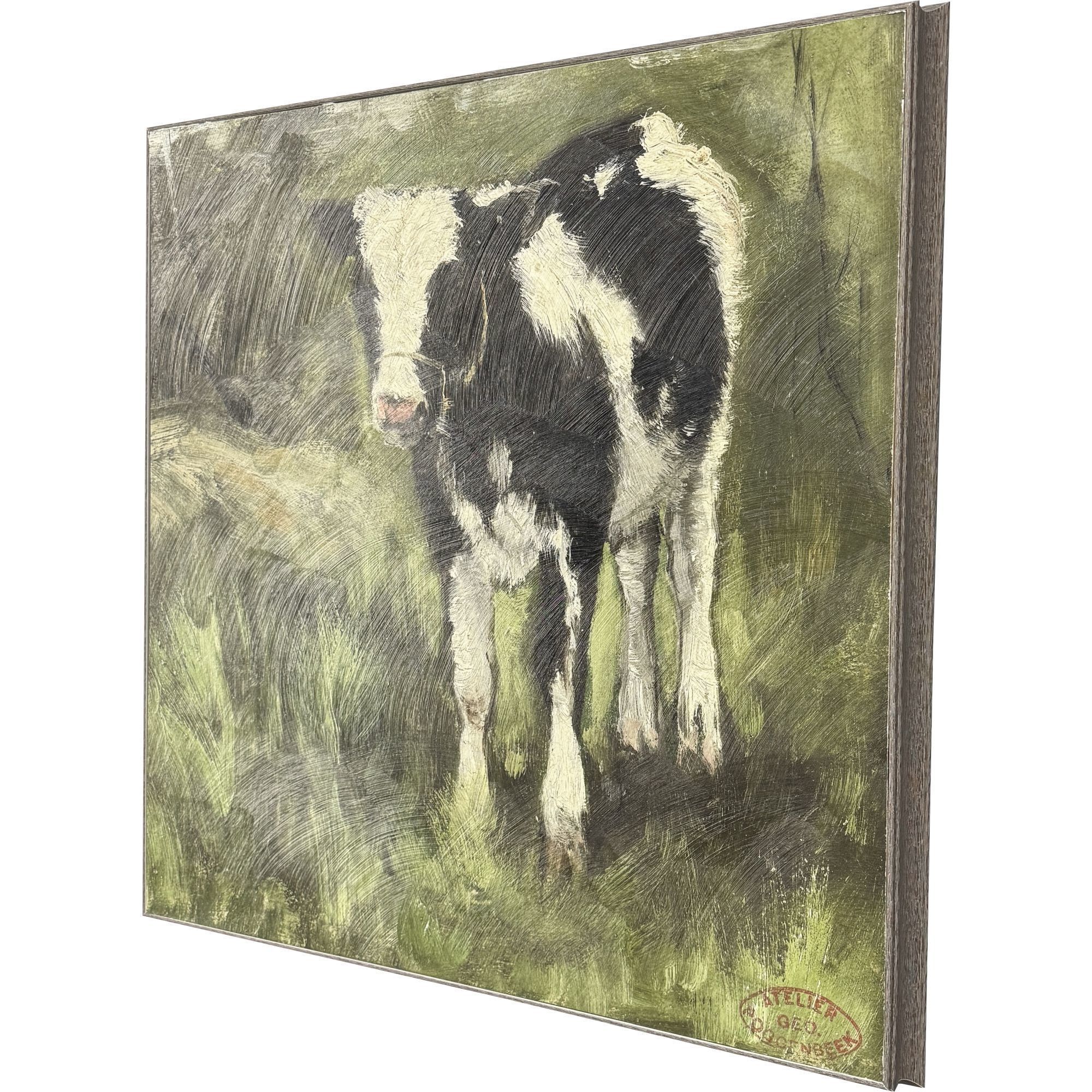 Poggenbeeks Calf I 29 X 29 inch Non-Glass Framed Art, Propac