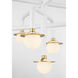 Tubular LED 29.38 inch Matte White W/Honey Gold Chandelier Ceiling Light
