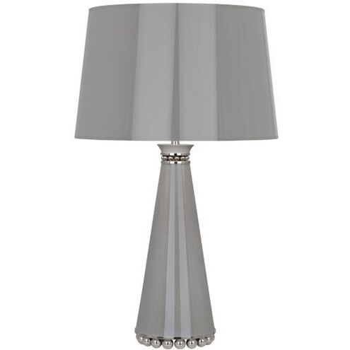 Pearl 29.38 inch 150.00 watt Smoky Taupe Table Lamp Portable Light in Polished Nickel, Smoky Taupe with Silver