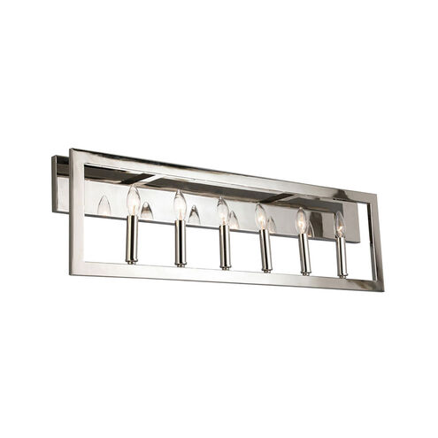 Jordan 6 Light 38 inch Satin Nickel Bath Vanity Wall Light