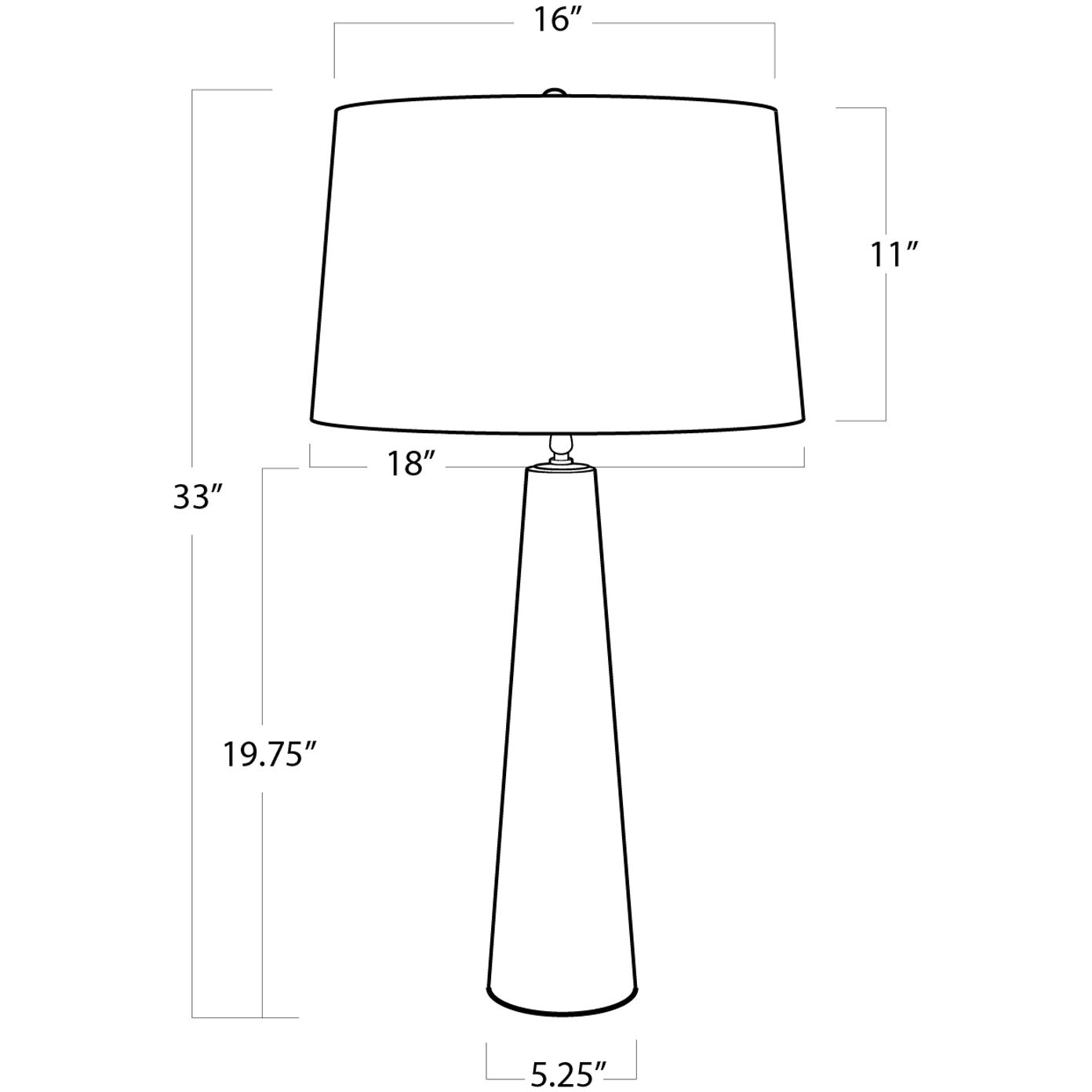 Odessa 33 inch 150.00 watt Clear Table Lamp Portable Light, Large