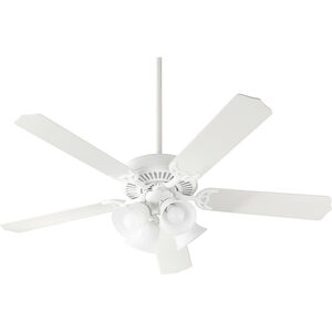 Capri IX 52 inch Studio White Indoor Ceiling Fan in Satin Opal
