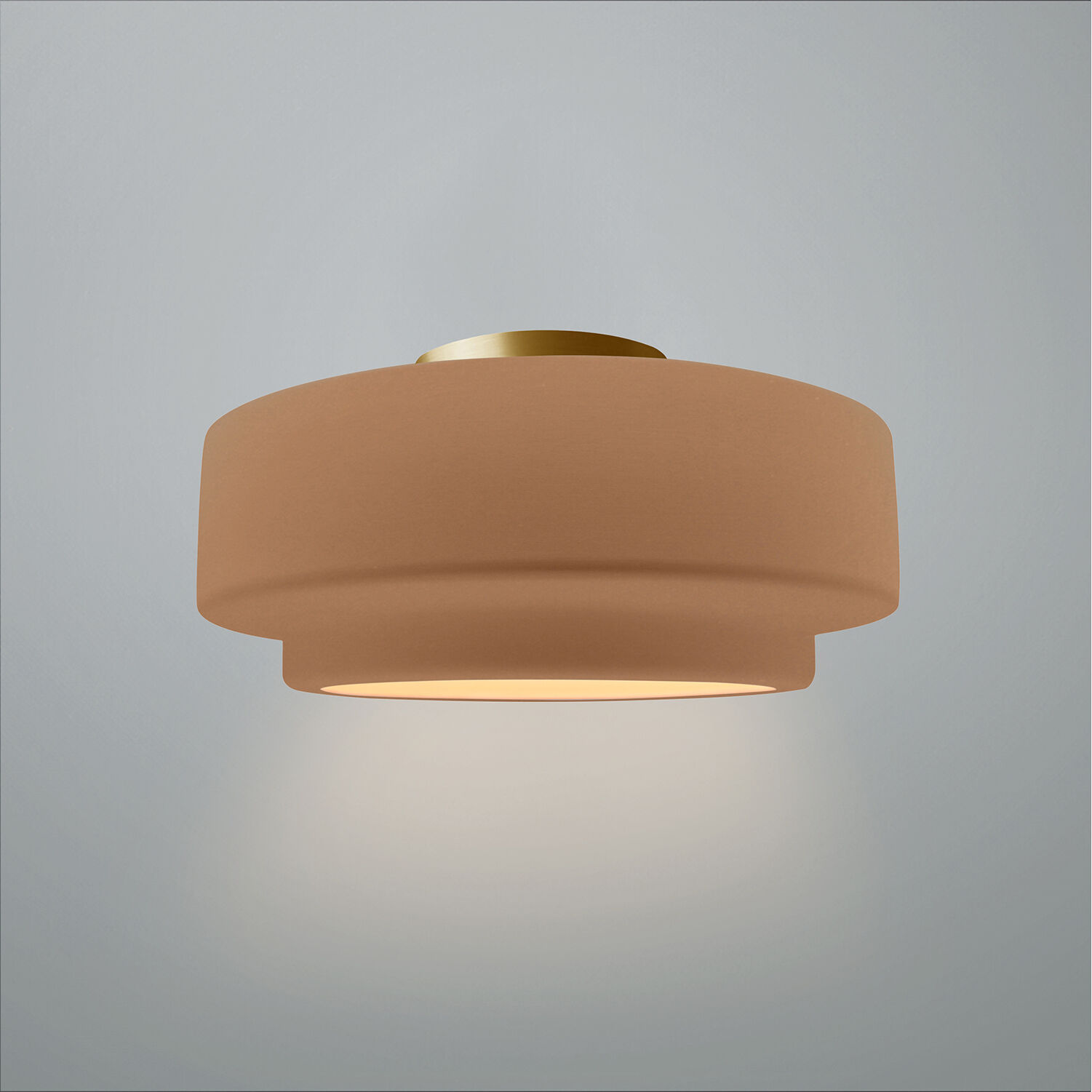 Radiance Collection - Tier 1 Light 12 inch Adobe Semi-Flush Ceiling Light, Form+Finish+Function