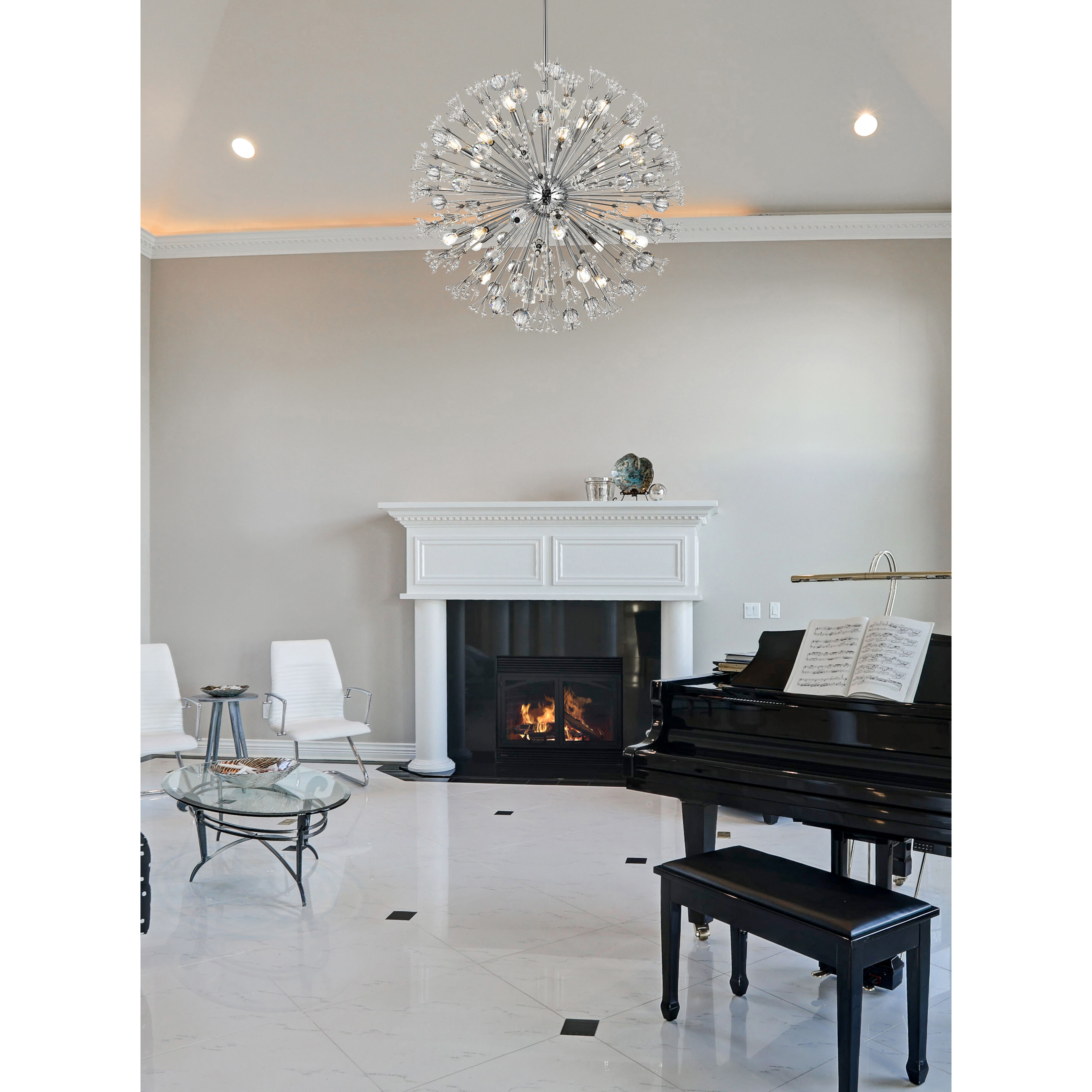 Vera 24 Light 38 inch Chrome Pendant Ceiling Light