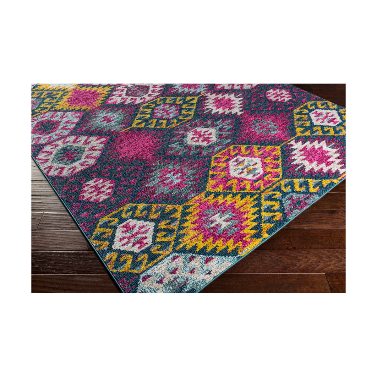 Anika 36 X 24 inch Blue and Blue Area Rug, Polypropylene