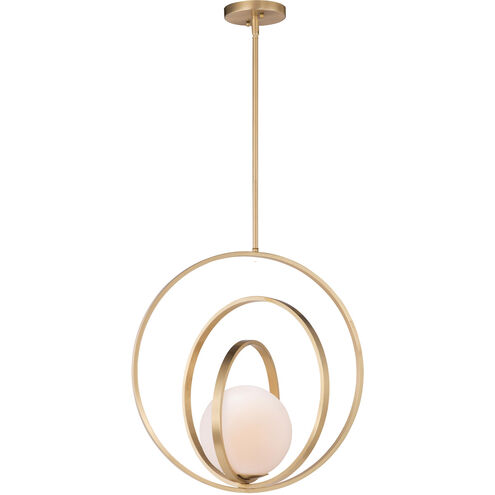 Coronet 1 Light 21 inch Satin Brass Single Pendant Ceiling Light