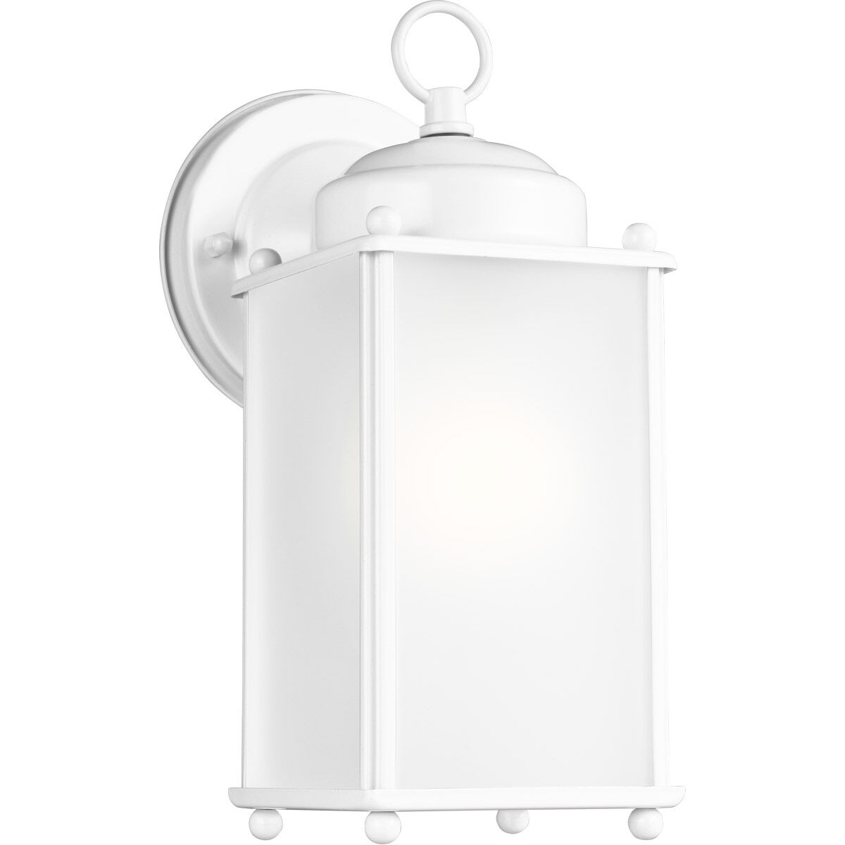 New Castle 1 Light 10.25 inch White Outdoor Wall Lantern, Large
