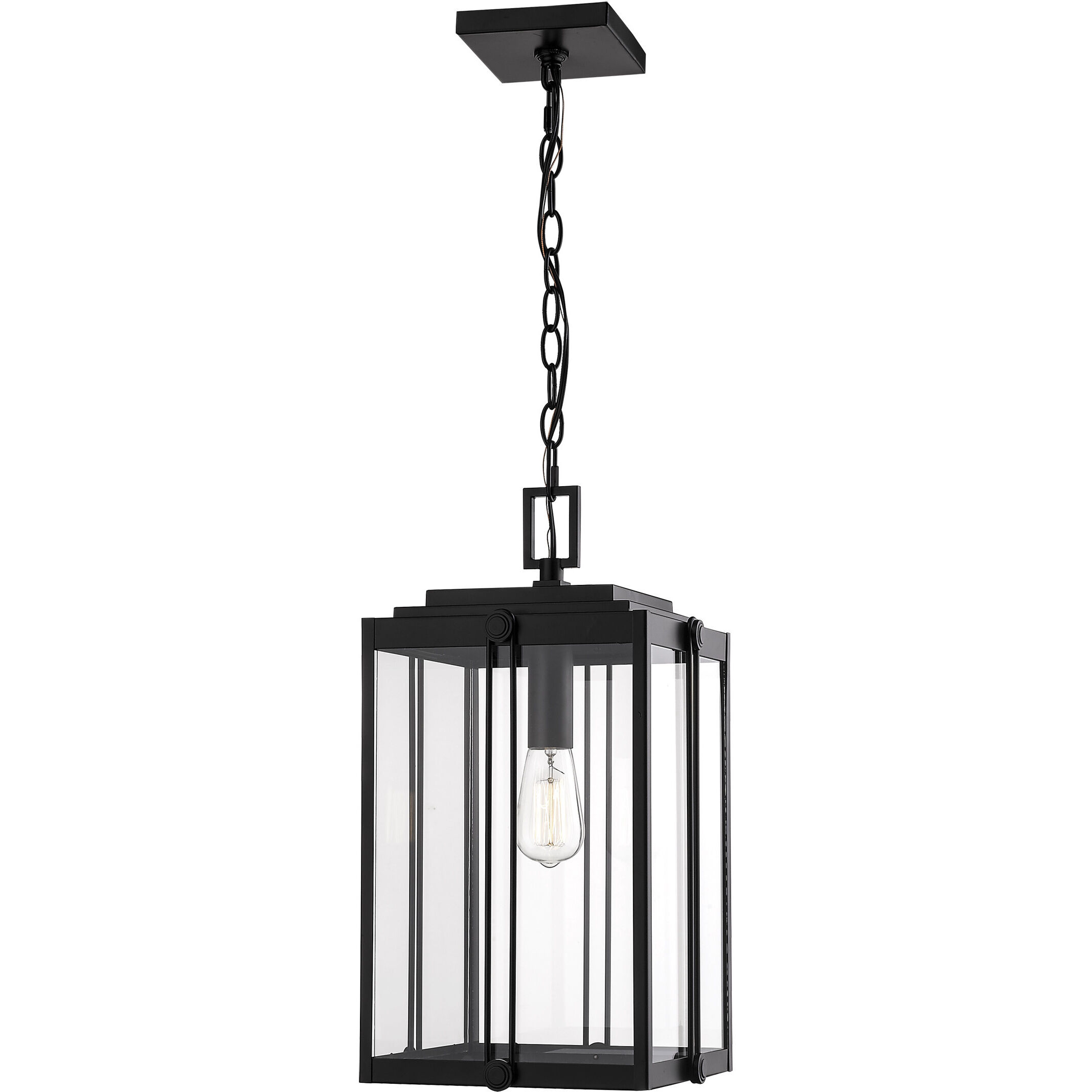 Oakland 1 Light 10.5 inch Powder Coated Black Outdoor Hanging Lantern