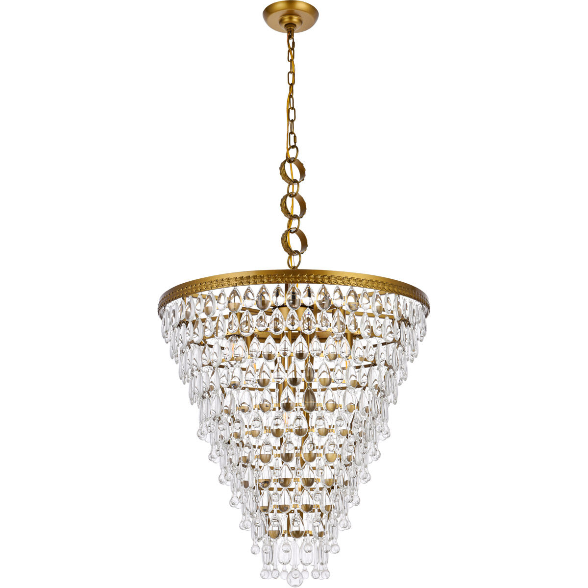 Nordic 7 Light 24 inch Brass Chandelier Ceiling Light
