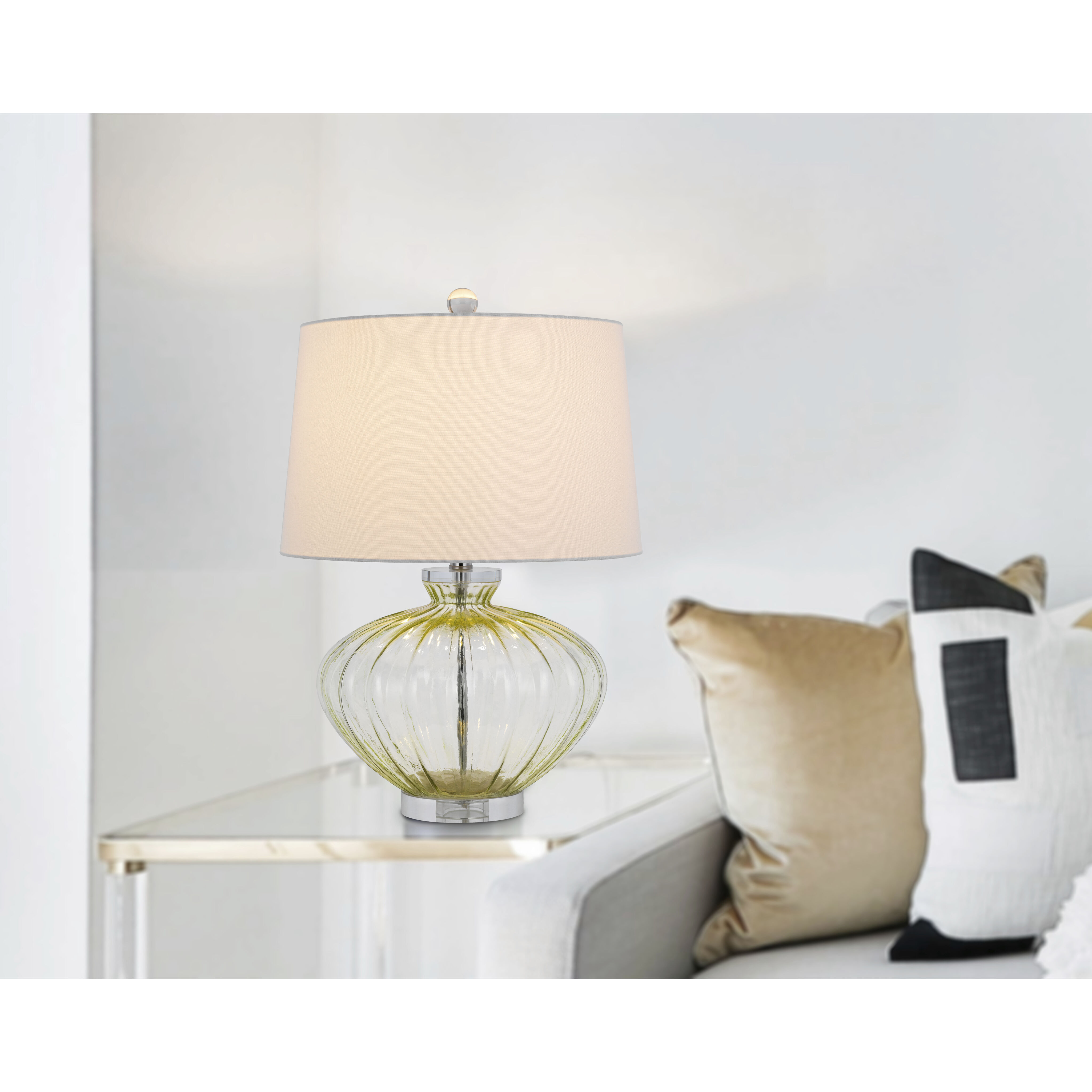 Delta 23.25 inch 150.00 watt Tinted Glass Table Lamp Set Portable Light