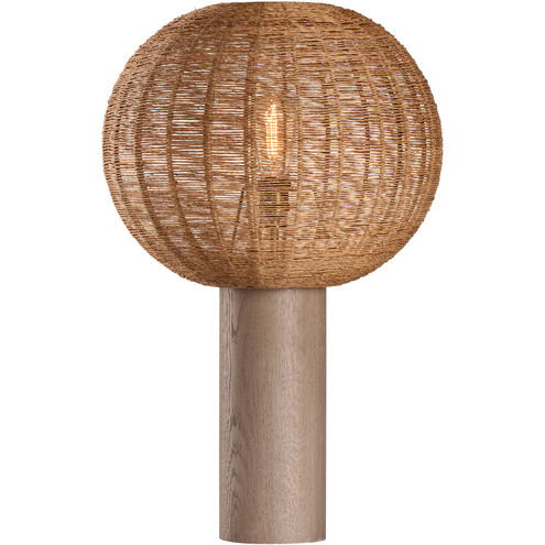 Teague 17.5 inch 100.00 watt Brown and Gray Table Lamp Portable Light