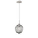 Aster LED LED 10 inch Beige Silver Pendant Ceiling Light in 3000K LED, Metallic Beige Silver, Floret Inner - Smoke Outer