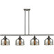 Ballston Bell LED 48 inch Oil Rubbed Bronze Island Light Ceiling Light in Silver Plated Mercury Glass